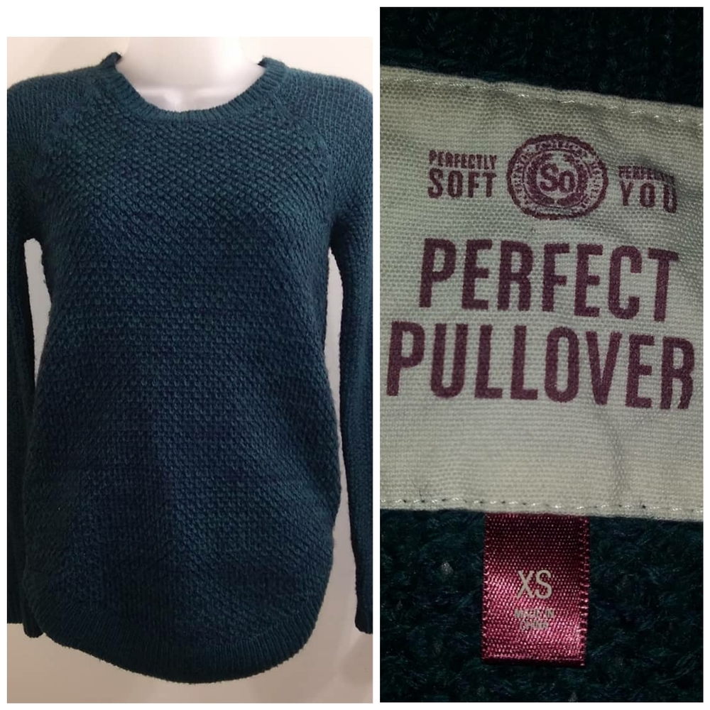 SO perfect pullover XS in teal